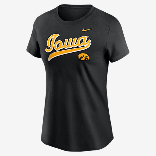売れ筋商品|||ナイキ カットソー トップス レディース Women's Black Iowa Hawkeyes Athletic Prep Arch Performance Cropped T-Shirt Black Iowa Athletic Prep Arch Women's Nike Dri-FIT College Cropped